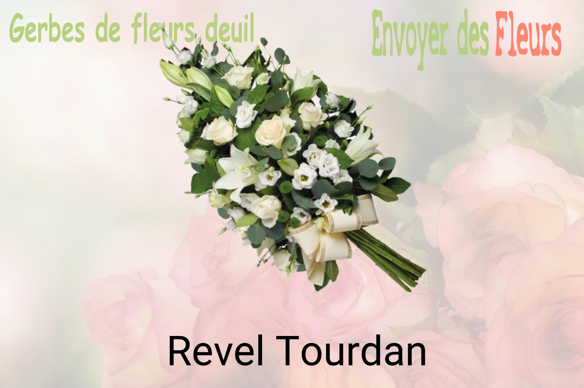 Gerbe de fleurs de deuil livrée à Revel-Tourdan